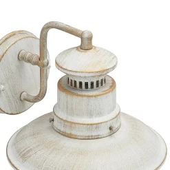 Lindby utendørs vegglampe Gwendolyn, hvit antikk, metall, 26 cm| Terrassebelysning|Vegglamper Utendørs