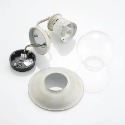 Lindby utendørs vegglampe Gwendolyn, hvit antikk, metall, 26 cm| Terrassebelysning|Vegglamper Utendørs