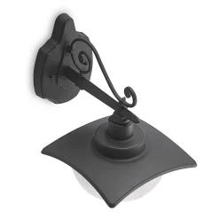 Lindby utendørs vegglampe Elinda, høyde 29 cm, antrasitt, glass Clearance