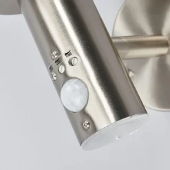 Lindby utendørs vegglampe Djori, sensor, aluminiumsfarget, E27 Clearance