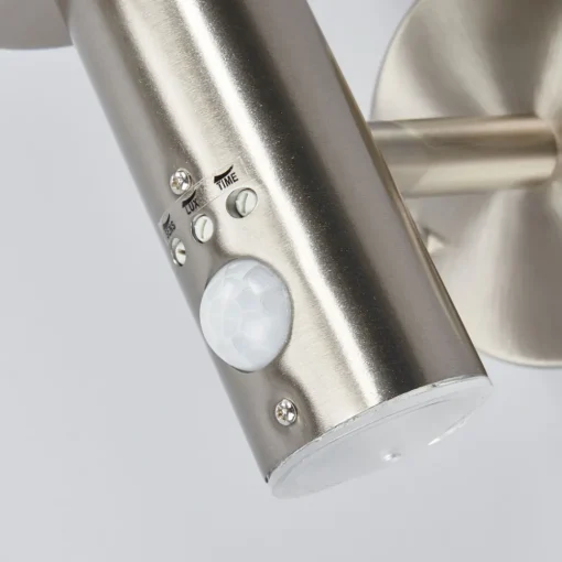 Lindby utendørs vegglampe Djori, sensor, aluminiumsfarget, E27 Clearance