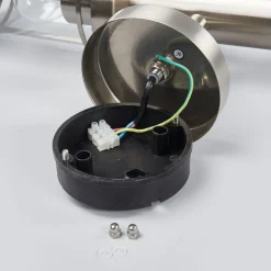 Lindby utendørs vegglampe Djori, sensor, aluminiumsfarget, E27 Clearance