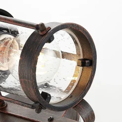 Lindby utendørs vegglampe Farly, rustbrun, aluminium, 17 cm| Terrassebelysning|Vegglamper Utendørs