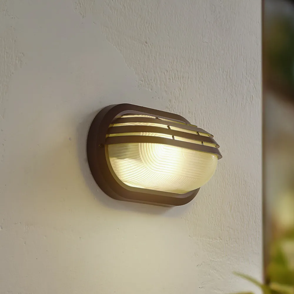 Lindby utendørs vegglampe Adita, svart, ABS, høyde 16,3 cm Clearance