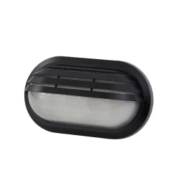 Lindby utendørs vegglampe Adita, svart, ABS, høyde 16,3 cm Clearance