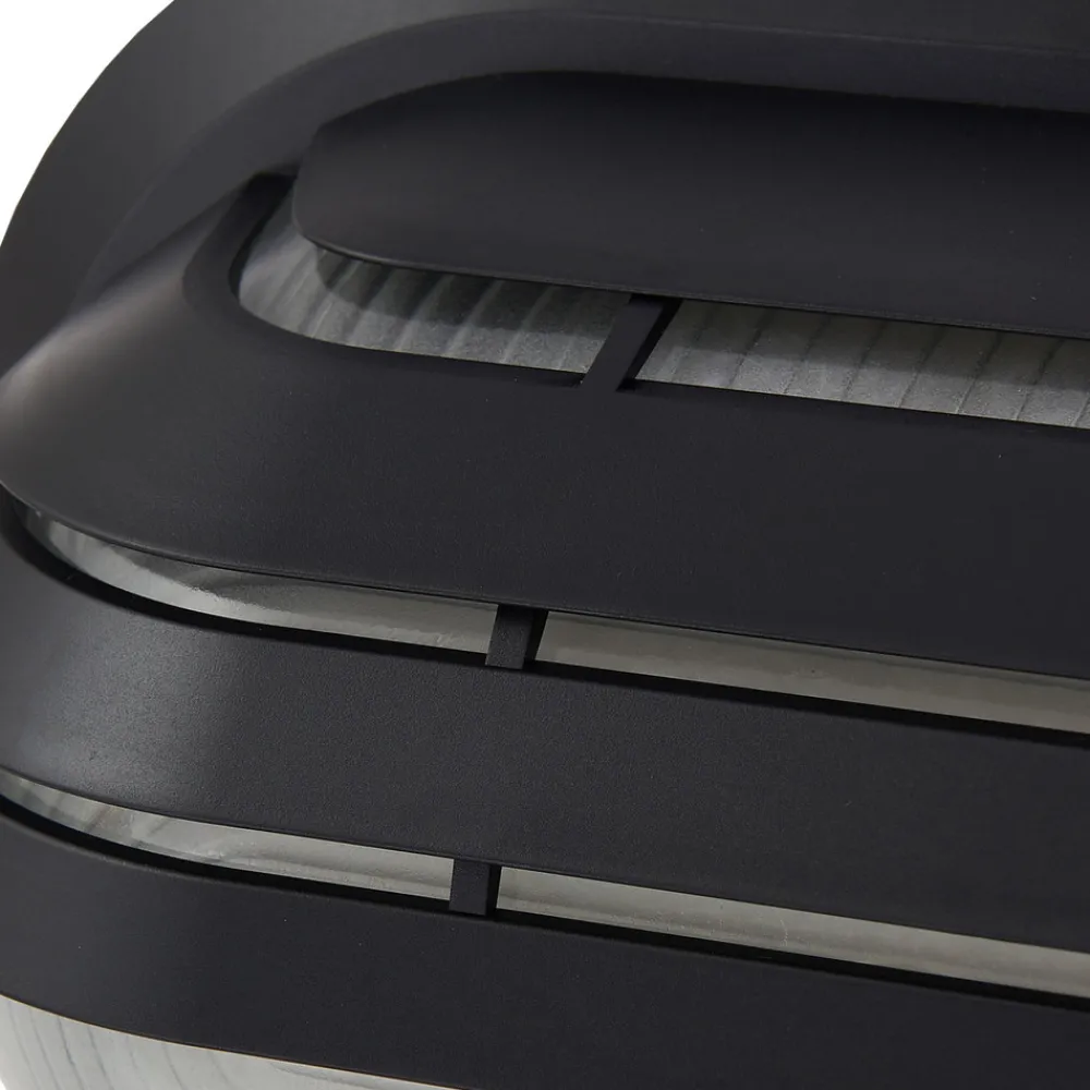 Lindby utendørs vegglampe Adita, svart, ABS, høyde 16,3 cm Clearance