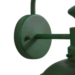 Lindby utendørs vegglampe Celinor, grønn, stål, Ø 15 cm Outlet