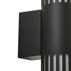 Lindby utendørs vegglampe Lurinda, 2 lyskilder, svart, Ø10cm| Terrassebelysning|Vegglamper Utendørs