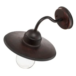 Lindby utendørs vegglampe Filip, rustbrun, 30 cm, E27, IP44 Best