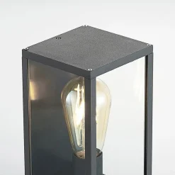 Lindby utendørs vegglampe Filimon, antrasitt, 22 cm, IP44, E27| Terrassebelysning