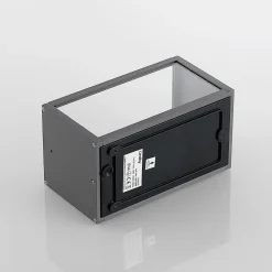 Lindby utendørs vegglampe Filimon, antrasitt, 22 cm, IP44, E27| Terrassebelysning