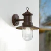 Lindby utendørs vegglampe Eloretta, rust, stål, høyde 31 cm Hot