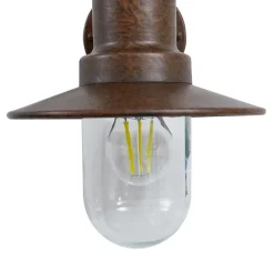 Lindby utendørs vegglampe Eloretta, rust, stål, høyde 31 cm Hot