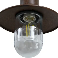 Lindby utendørs vegglampe Eloretta, rust, stål, høyde 31 cm Hot