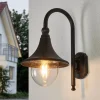 Lindby utendørs vegglampe Daphne, antikk svart, metall, E27| Terrassebelysning|Vegglamper Utendørs