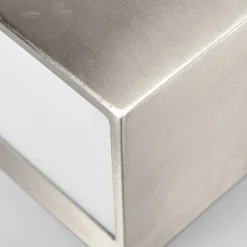 Lindby utendørs vegglampe Leonora, 20 cm, kantet, stål| Vegglamper Utendørs