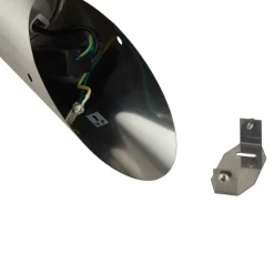 Lindby utendørs vegglampe Statius, grå, stål, sensor| Vegglamper Med Sensor|Utebelysning Med Sensor