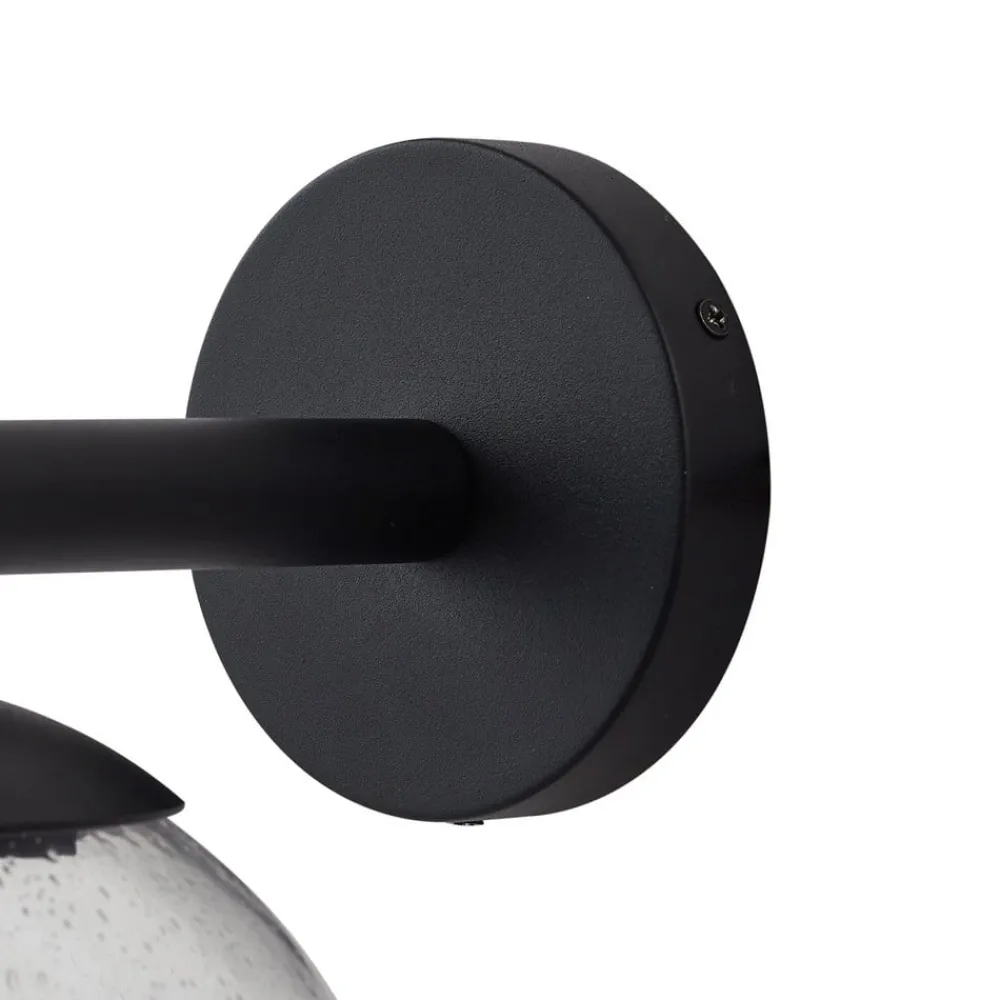 Lindby utendørs vegglampe Dangan, klart glass, Ø 20 cm| Terrassebelysning|Vegglamper Utendørs