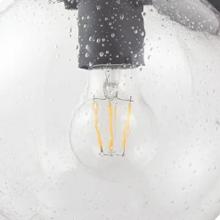 Lindby utendørs vegglampe Dangan, klart glass, Ø 20 cm| Terrassebelysning|Vegglamper Utendørs