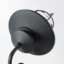 Lindby utendørs vegglampe Kyan, høyde 32 cm, svart, IP44, E27| Terrassebelysning|Vegglamper Utendørs