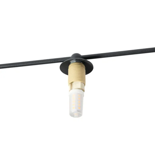 Lindby Valisa taklampe, svart, 5-lamper Online