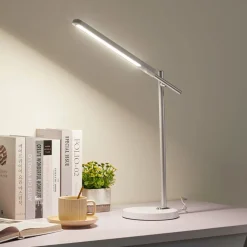 Lindby Valtorin LED-skrivebordslampe, hvit| Kontorbelysning|Bordlamper