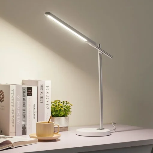 Lindby Valtorin LED-skrivebordslampe, hvit| Kontorbelysning|Bordlamper