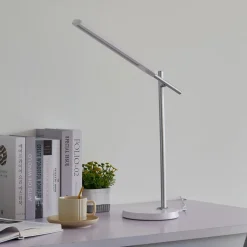 Lindby Valtorin LED-skrivebordslampe, hvit| Kontorbelysning|Bordlamper