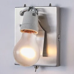 Lindby vegglampe Annalisa, høyde 20 cm, hvit, tekstil Hot