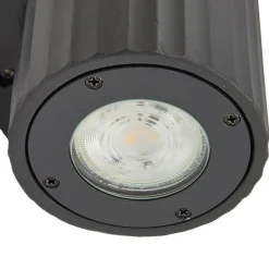 Lindby vegglampe Christa, antrasitt, betong, 25 cm, krusning| Terrassebelysning|Vegglamper Utendørs