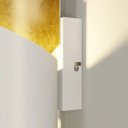 Lindby vegglampe Desirio, hvit/gull, 24 cm, metall Best