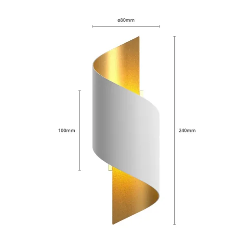 Lindby vegglampe Desirio, hvit/gull, 24 cm, metall Best