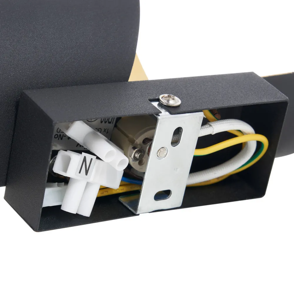 Lindby vegglampe Desirio, svart/gull, 24 cm, metall Clearance