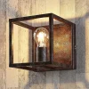 Lindby vegglampe Emin, bredde 18 cm, rustfarget, metall Clearance