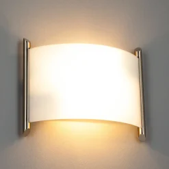 Lindby vegglampe Filippa, 31 cm, nikkel, glass, E27 Outlet