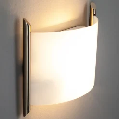 Lindby vegglampe Filippa, 31 cm, nikkel, glass, E27 Outlet