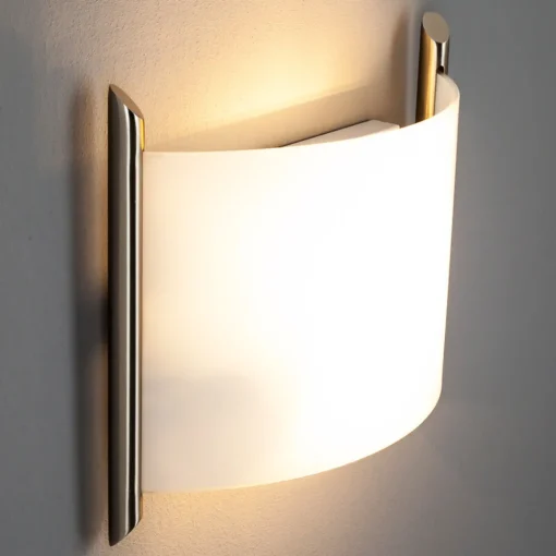 Lindby vegglampe Filippa, 31 cm, nikkel, glass, E27 Outlet
