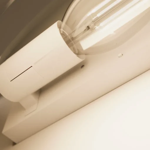 Lindby vegglampe Lucien, hvit, gips, malbar, opp/ned, E14 Outlet