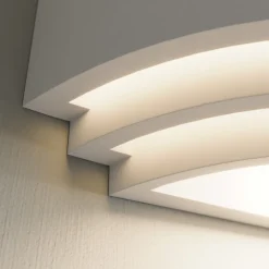Lindby vegglampe Lucien, hvit, gips, malbar, opp/ned, E14 Outlet