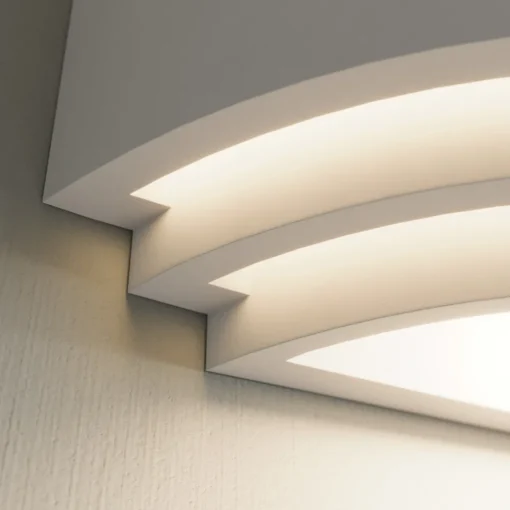 Lindby vegglampe Lucien, hvit, gips, malbar, opp/ned, E14 Outlet