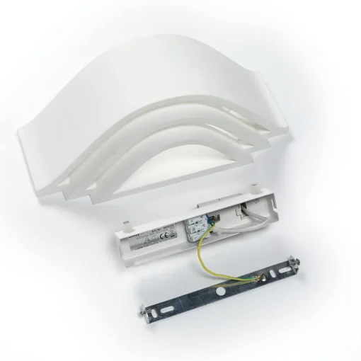 Lindby vegglampe Lucien, hvit, gips, malbar, opp/ned, E14 Outlet