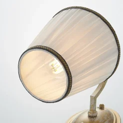 Lindby vegglampe Lumiel, krem/messing, tekstil, 27 cm New