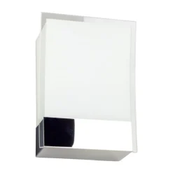 Lindby vegglampe Malthe, høyde 27 cm, krom, glass, metall| Design- Og Hotellbelysning|Vegglamper