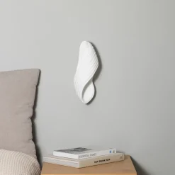 Lindby vegglampe Ornela, hvit, gips, høyde 29,5 cm| Vegglamper