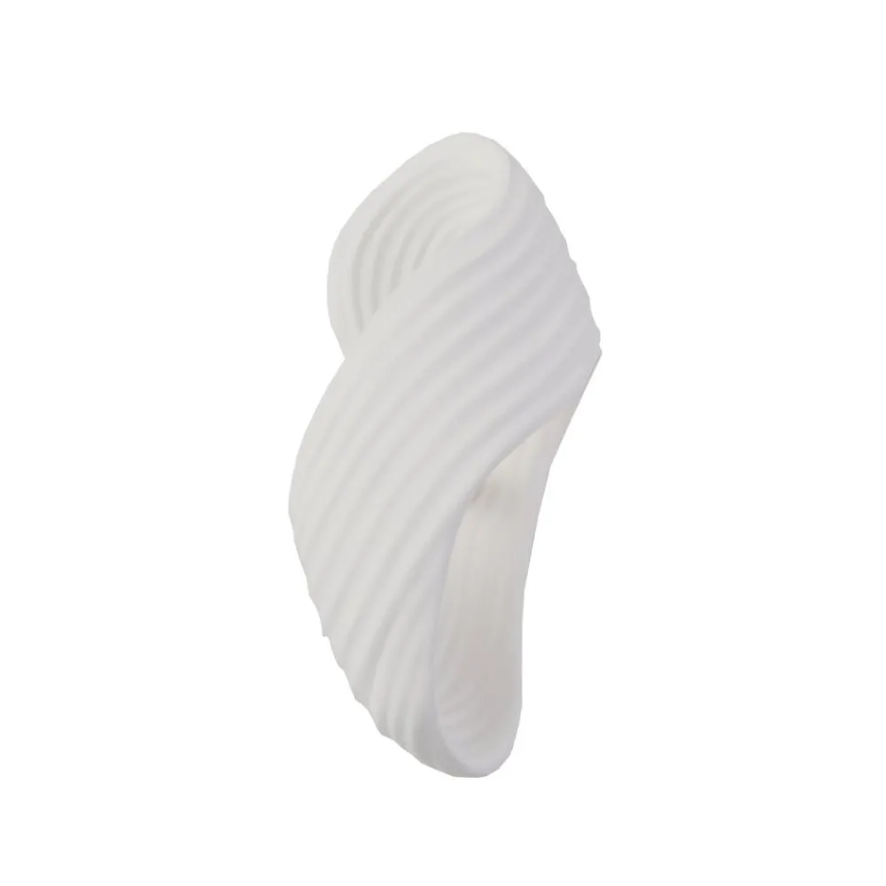 Lindby vegglampe Ornela, hvit, gips, høyde 29,5 cm| Vegglamper