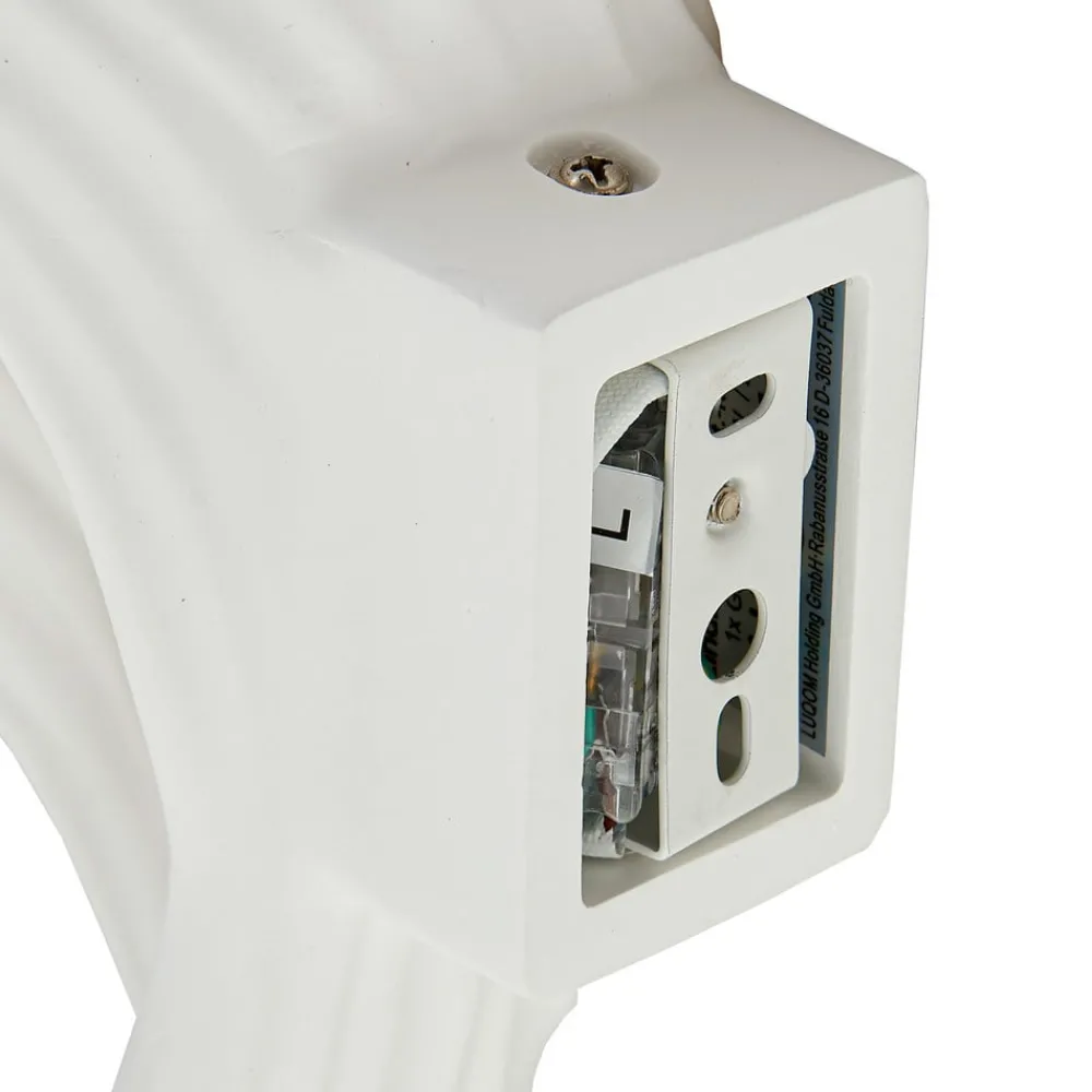 Lindby vegglampe Ornela, hvit, gips, høyde 29,5 cm| Vegglamper