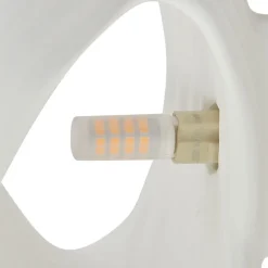 Lindby vegglampe Ornela, hvit, gips, høyde 29,5 cm| Vegglamper