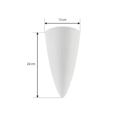Lindby vegglampe Pascali, høyde 42 cm, hvit, gips Outlet