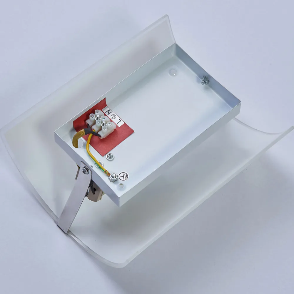 Lindby vegglampe Phil, hvit, glass, høyde 21 cm, sett med 3 stk Online