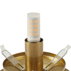 Lindby vegglampe Piatra, rav/messing, glass, Ø 16 cm, G9| Vegglamper